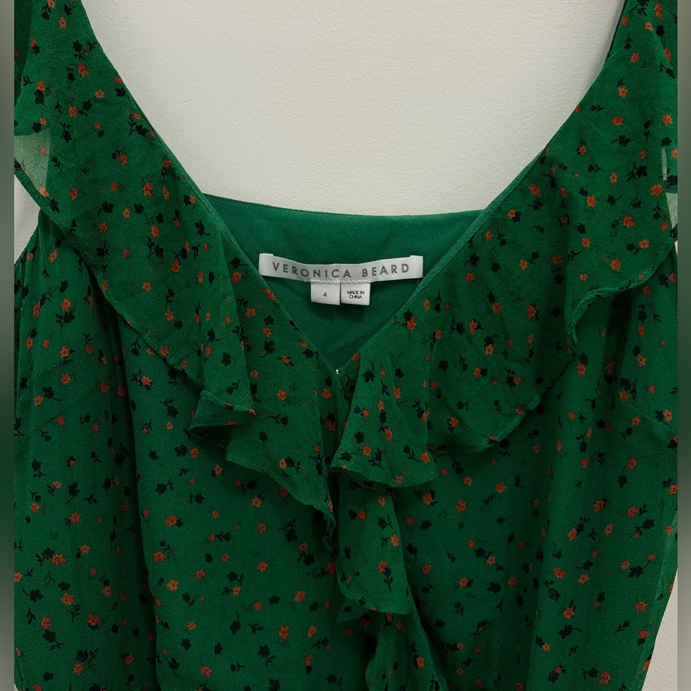 Veronica Beard Amal Silk Midi Dress - Picture 9 of 14